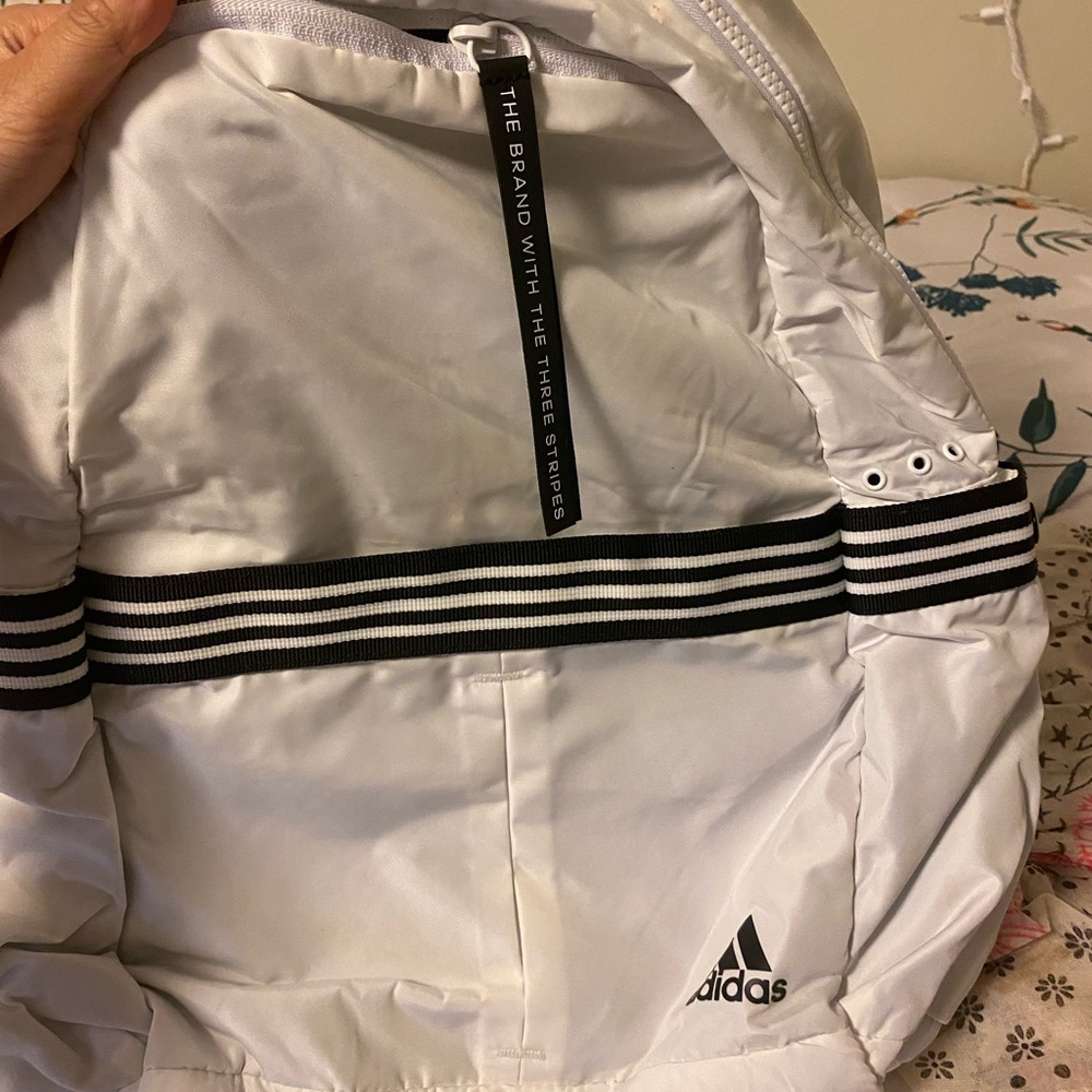 White adidas backpack
